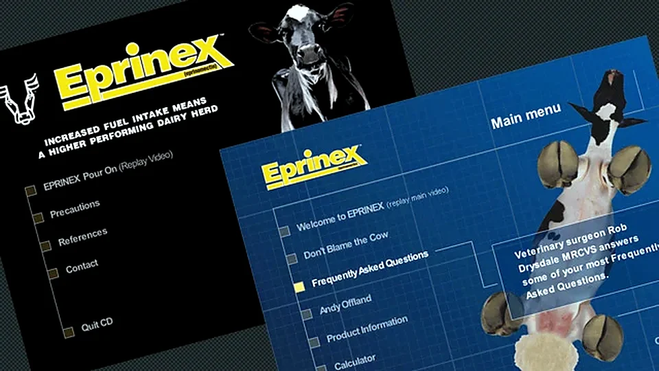 Interactive CD ROM for a veterinary product launch