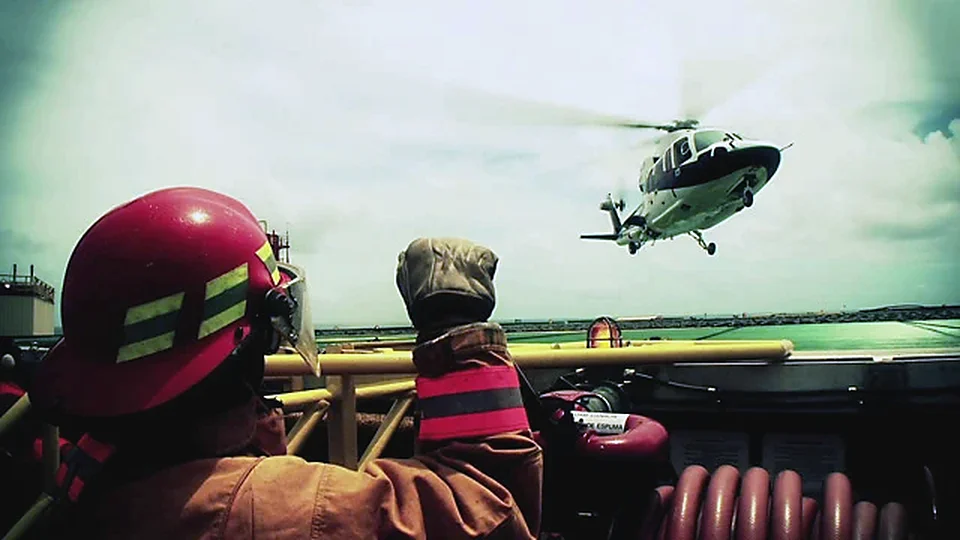 Helicopter and emergency response crews