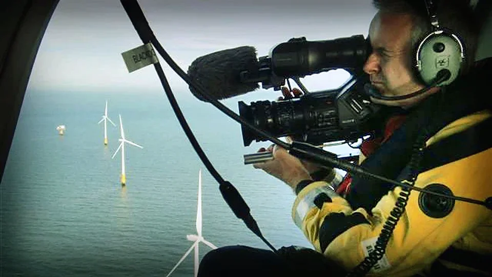 Filming wind turbines from the air